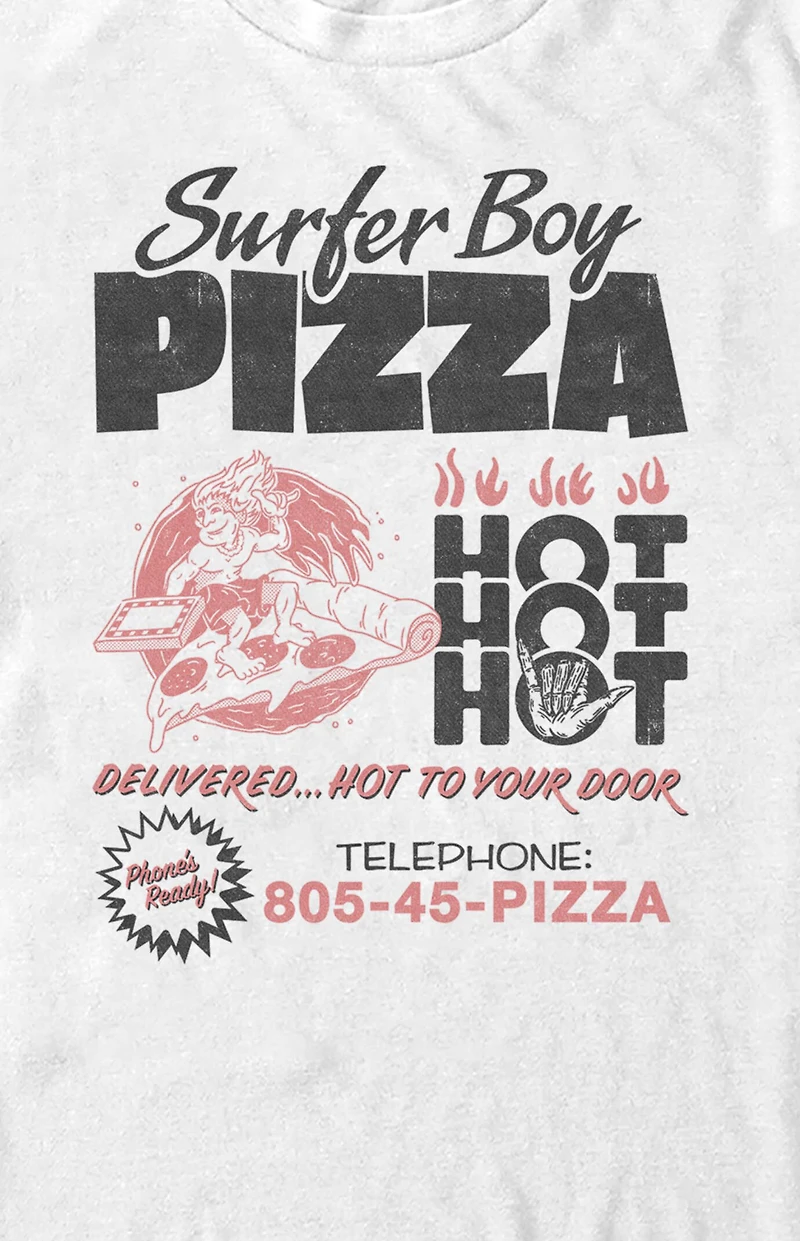 Stranger Things Surfer Boy Pizza T-Shirt