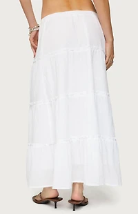 Edikted Petite Charlotte Tiered Maxi Skirt