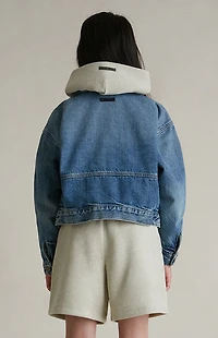 Fear of God ESSENTIALS Kids Classic Blue Denim Trucker Jacket
