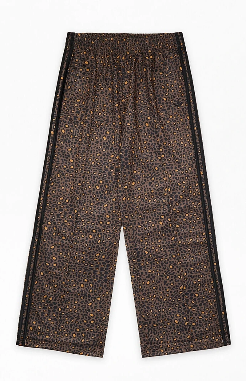 adidas Kids Leopard Firebird Wide Leg Track Pants