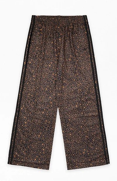 adidas Kids Leopard Firebird Wide Leg Track Pants