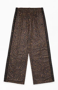 adidas Kids Leopard Firebird Wide Leg Track Pants