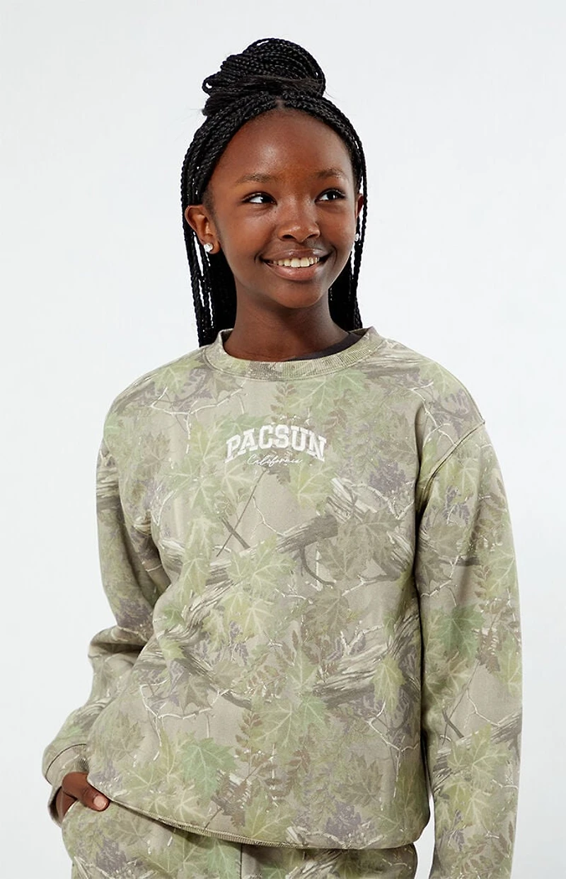 Pacsun Kids Camo Crew Neck Sweatshirt