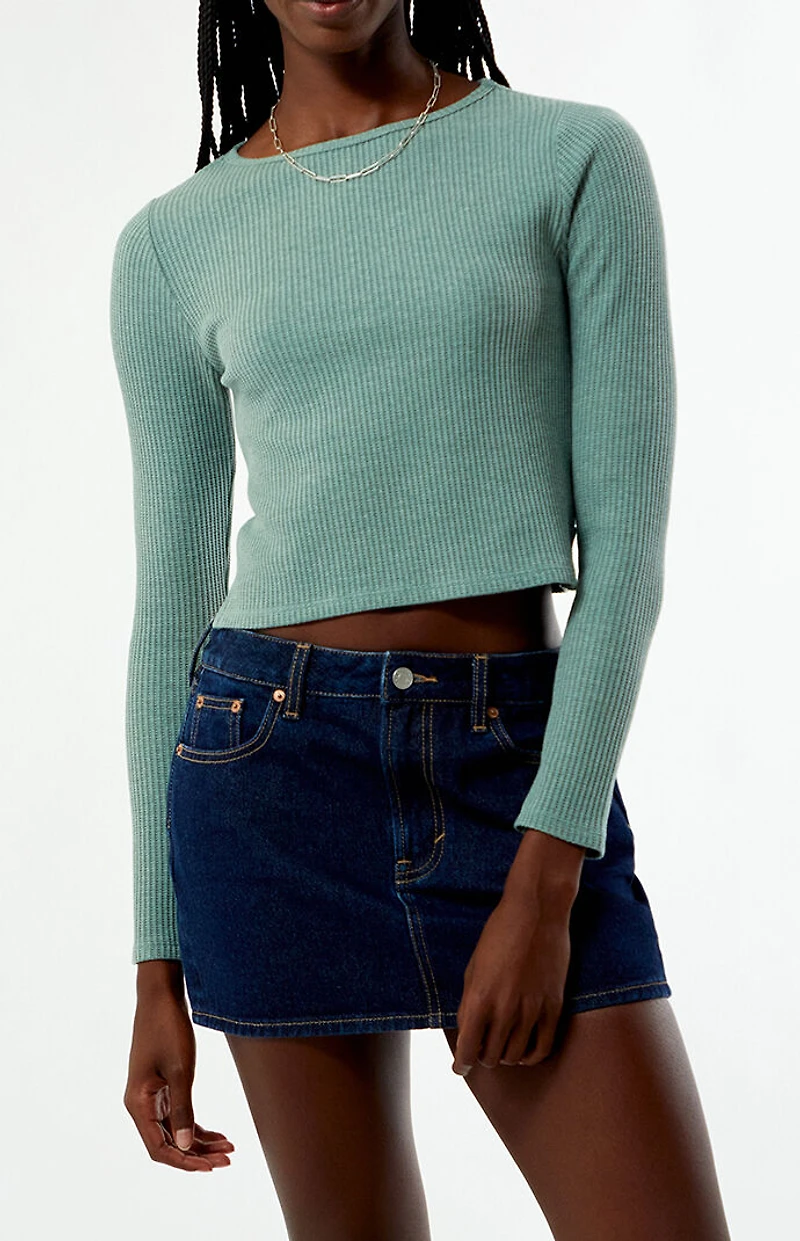 Your Favorite Waffle Knit Long Sleeve Top