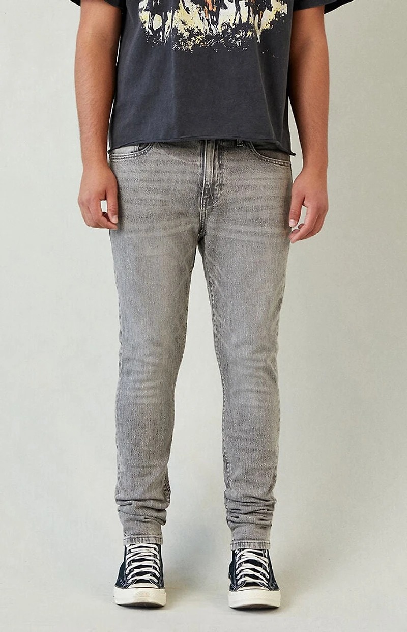 Pacsun Bryce Stacked Skinny Jeans Stretch Gray