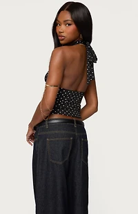 Edikted Blaire Polka Dot Halter Top