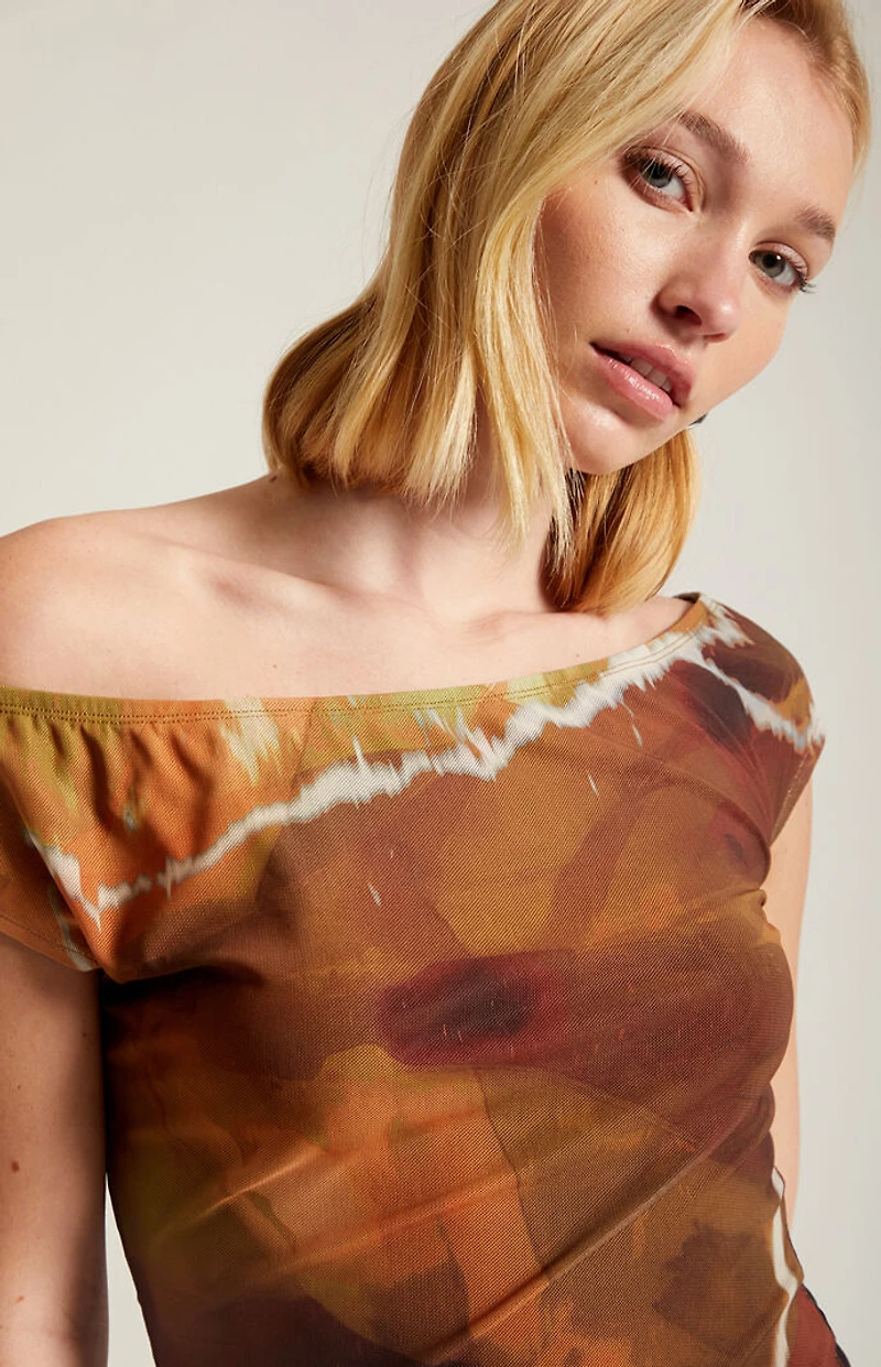 Third Charm Sophia Printed Mini Dress