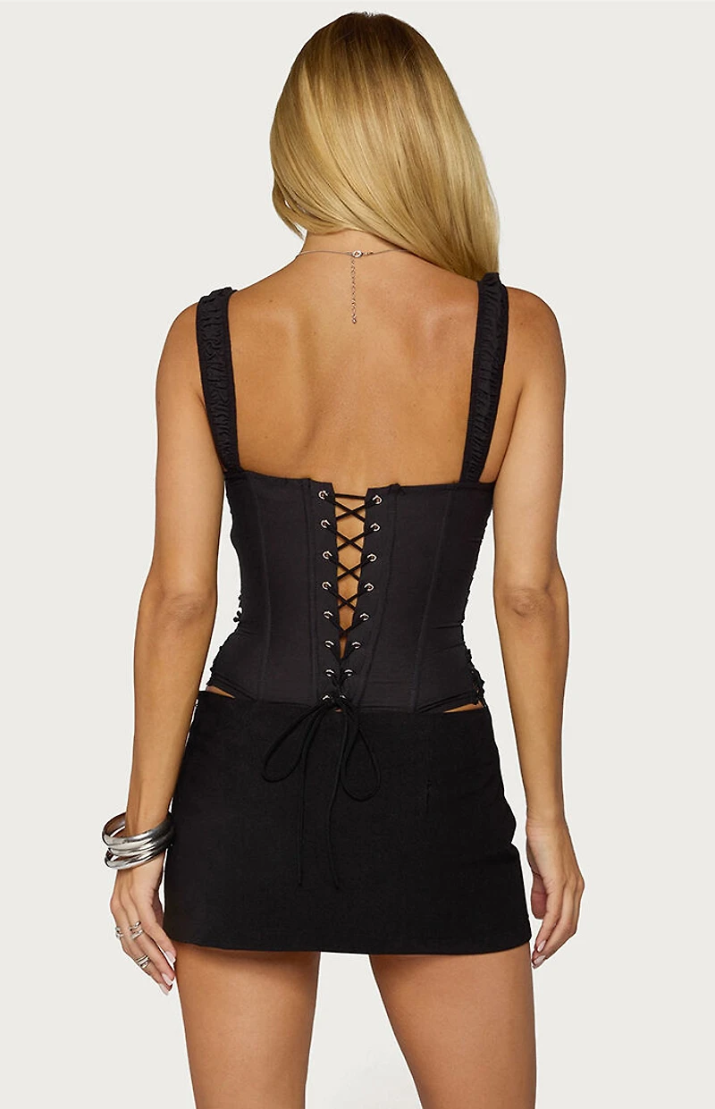Edikted Jana Lacey Ruched Corset