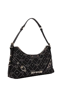 True Religion Studded Denim Chain Shoulder Bag