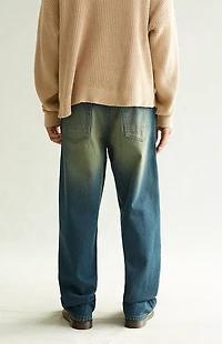 Pacsun Dylan Baggy Jeans Dark Blue Green Tint