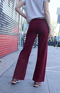 John Galt Burgundy Priscilla Flare Pants