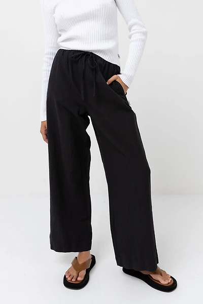Rhythm Black Classic Drawstring Pants