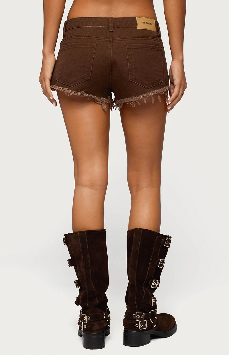 Edikted Josefina Low Rise Denim Shorts