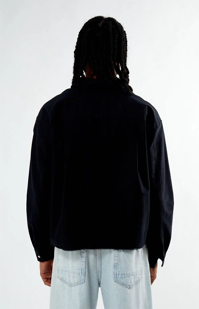 FORD Mustang Button Down Long Sleeve Cropped Shirt