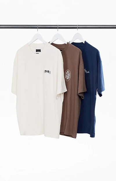Pacsun 3 Pack Solid Embroidered T-Shirts