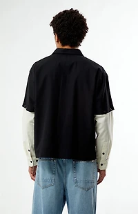 Pacsun Black & White 2fer Long Sleeve Shirt