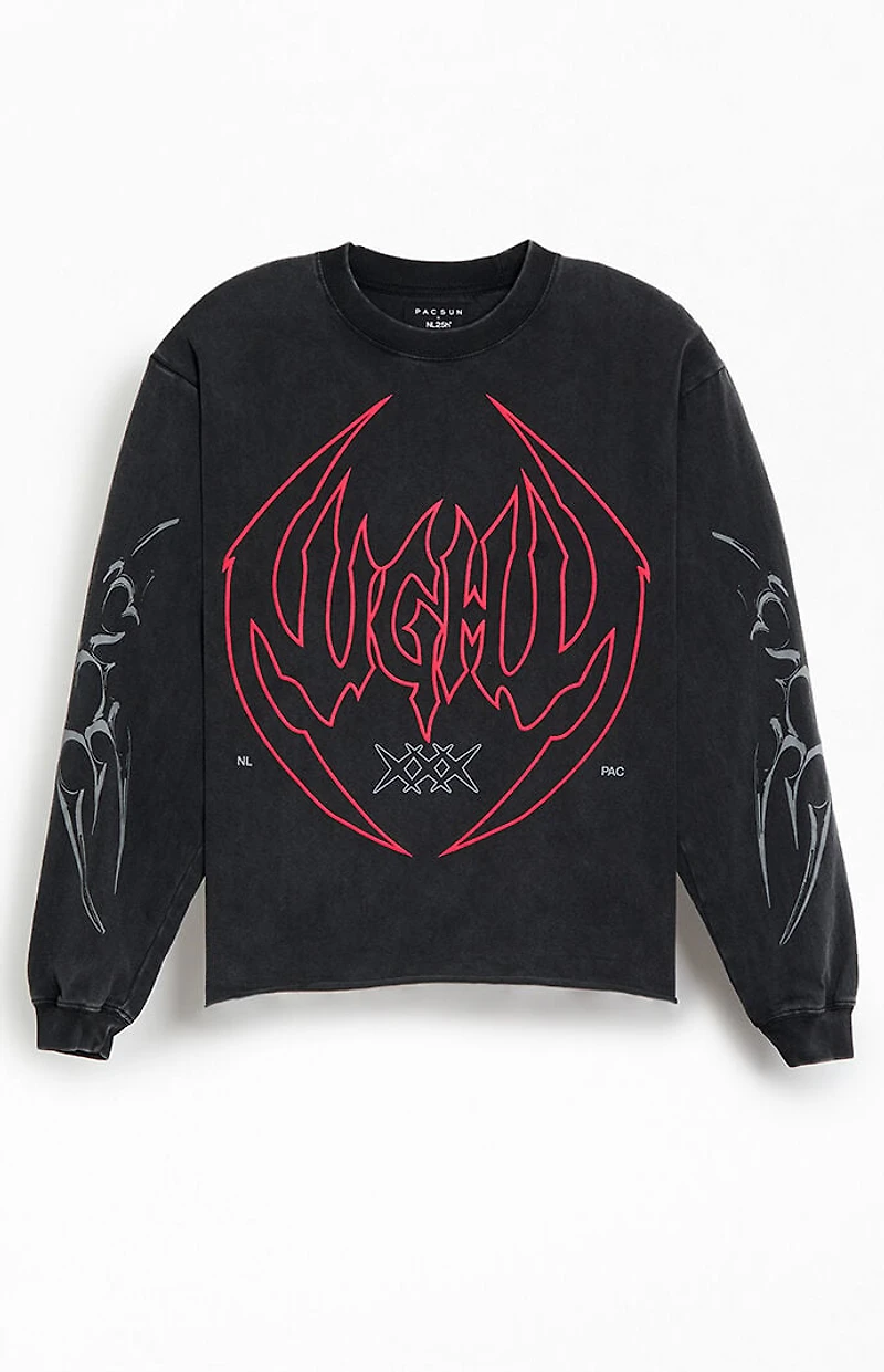 Nightlab Made The Night Cropped Long Sleeve T-Shirt