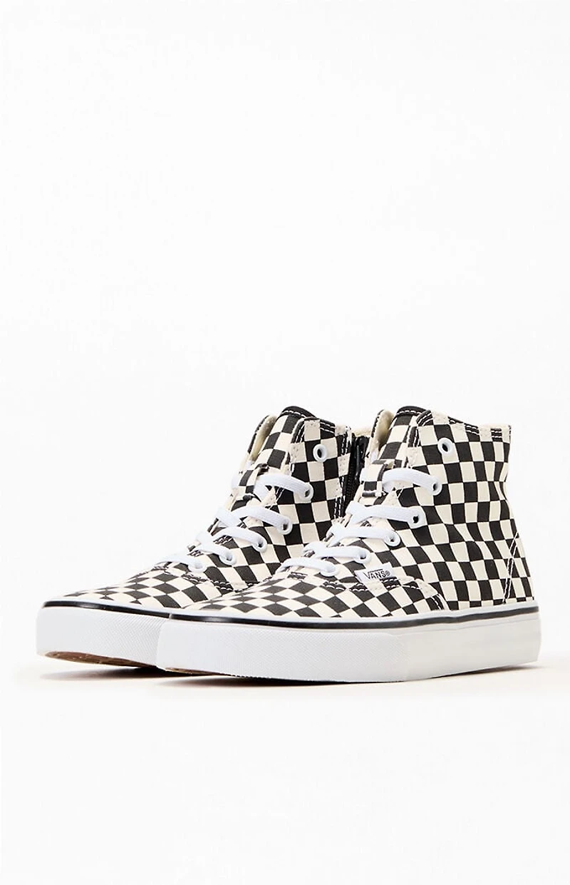 Vans Kids Black & White Authentic Hi Zip Shoes
