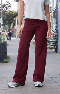 John Galt Burgundy Priscilla Flare Pants