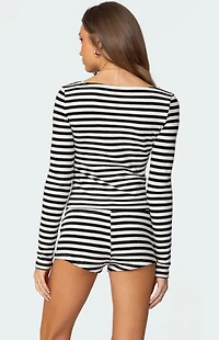 Edikted Hali Striped Knit Top