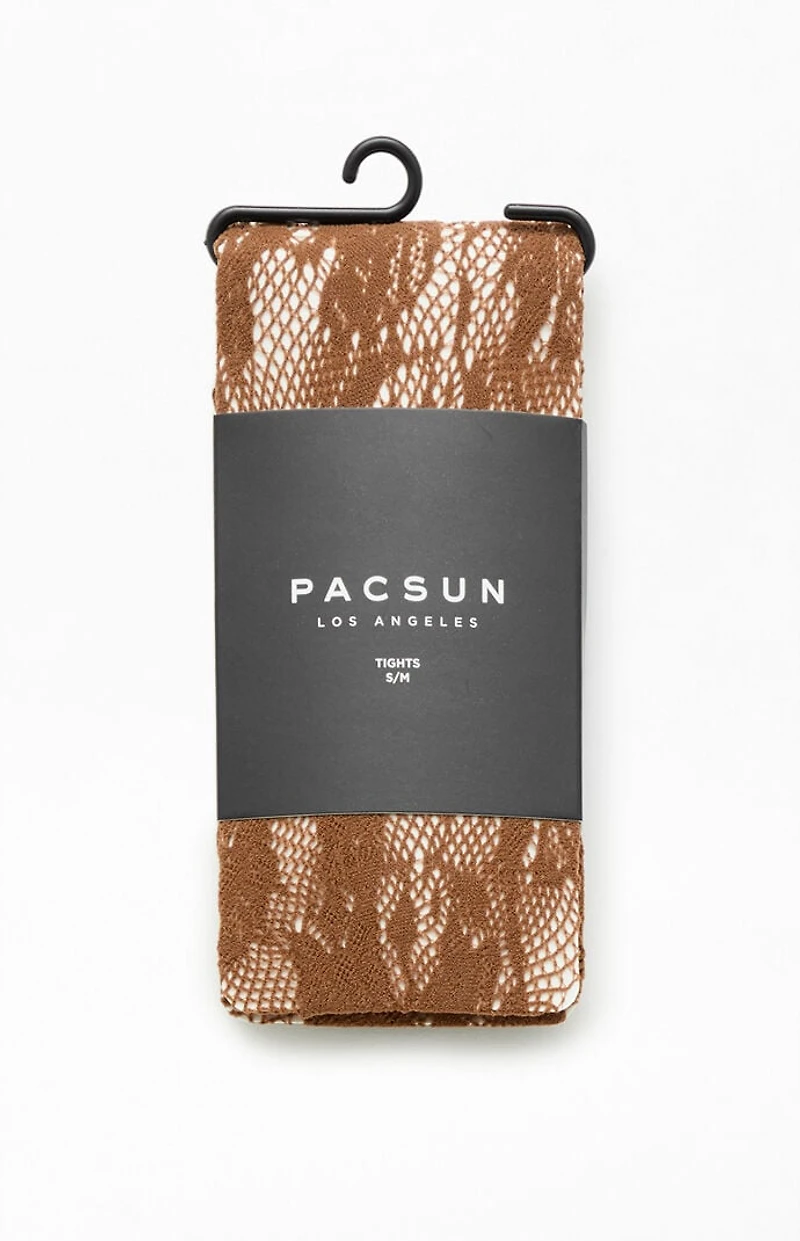 Pacsun Brown Lace Tights