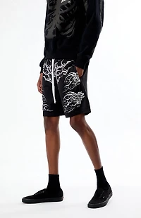 Civil Black Splinter Sig Mesh Shorts