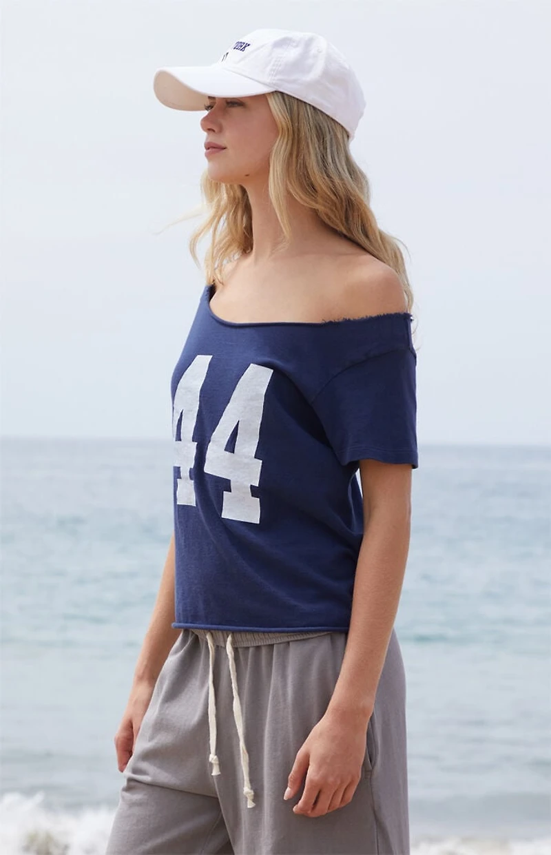 John Galt Blue 44 Robyn Off-The-Shoulder Top