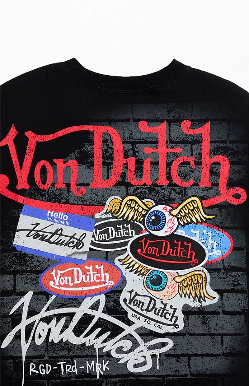 Von Dutch Logos Oversized T-Shirt