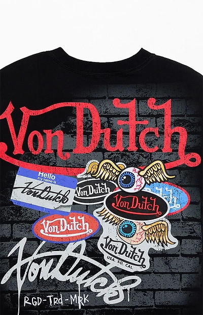 Von Dutch Logos Oversized T-Shirt