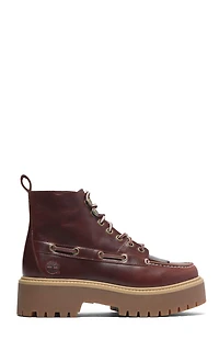 Timberland Women's Burgundy Stone Street Mid Lace-Up Boots