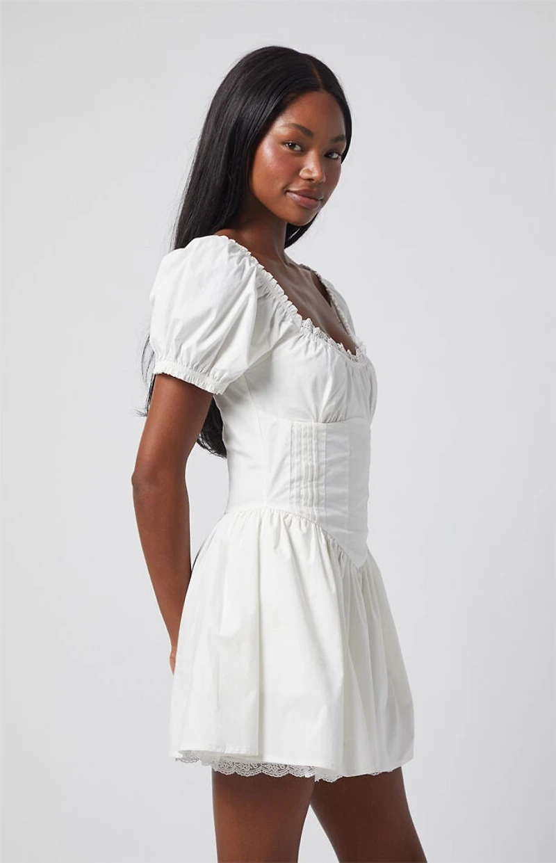 Beverly and Beck Lauren Lace Trim Mini Dress