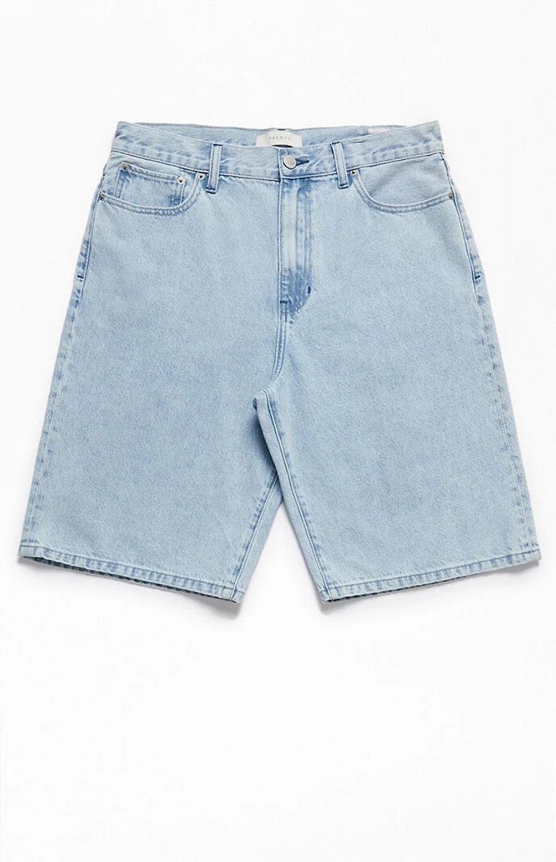 Pacsun Light Indigo Extreme Baggy Denim Shorts