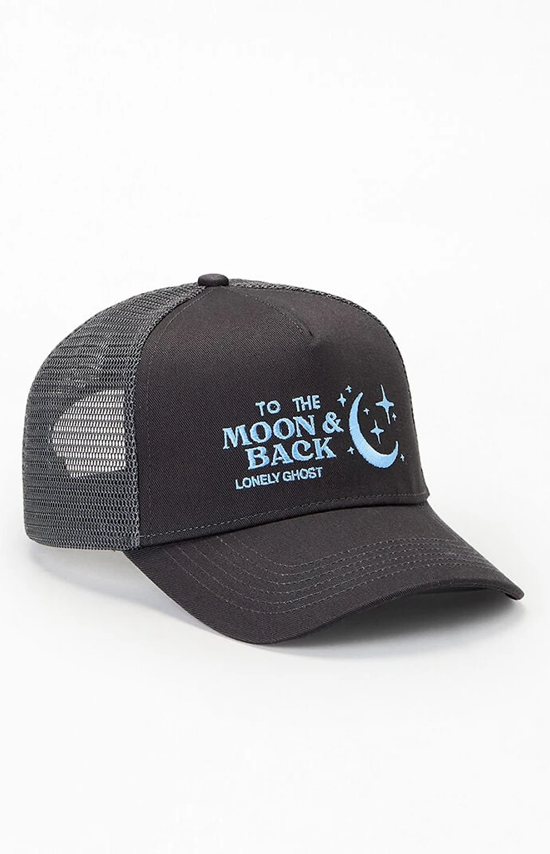LONELY GHOST To The Moon & Back Trucker Hat