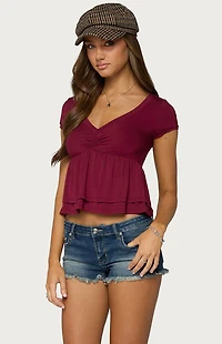 Edikted Fontene Layered Babydoll Top