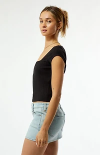 Your Favorite Dakota Square Neck Lace T-Shirt