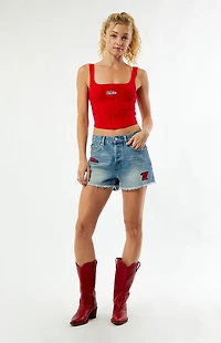 HYPE & VICE Mississippi Ole Miss Knit Corset Top