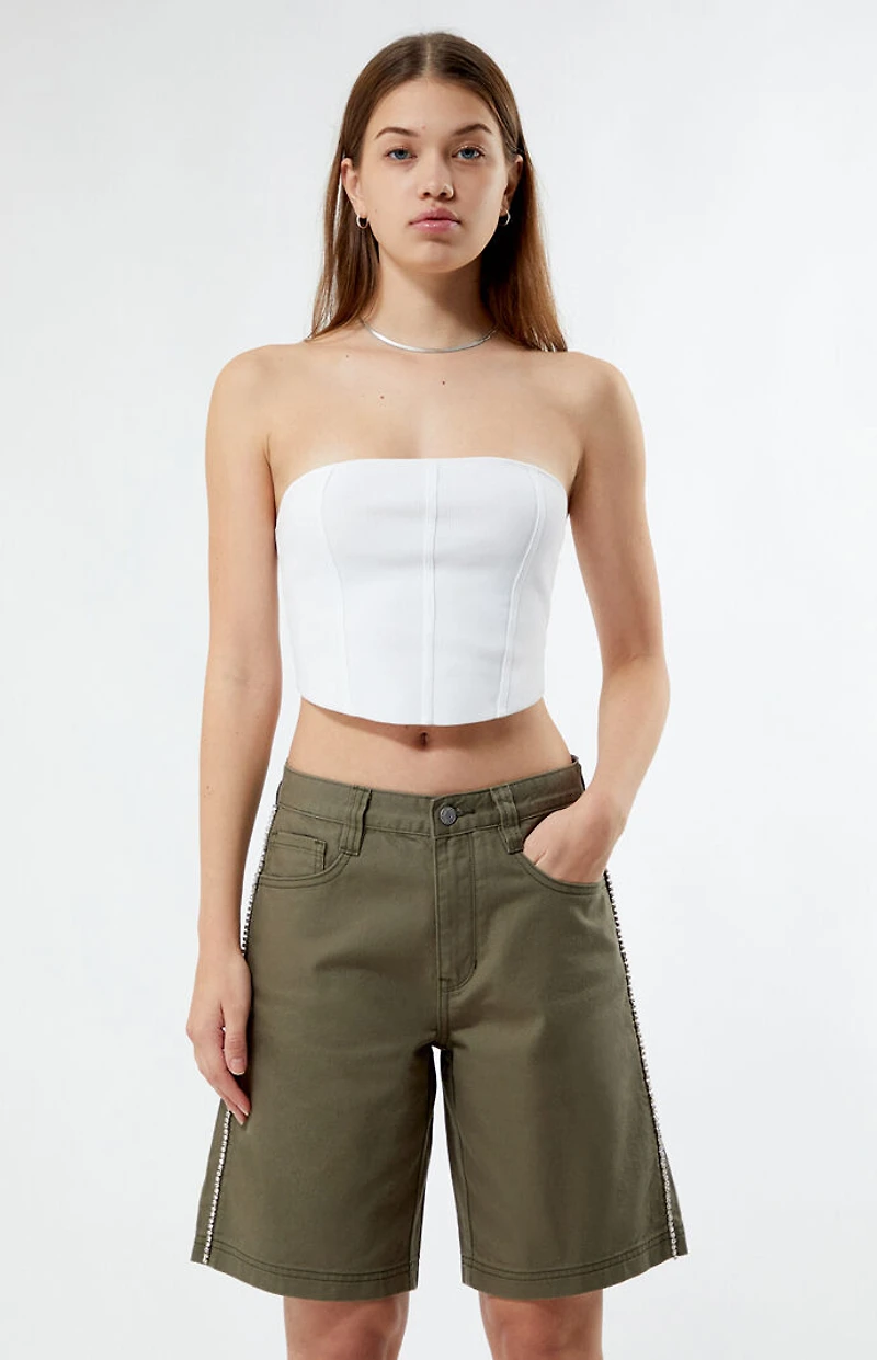 Pacsun Rhinestone Low Rise Skater Jorts