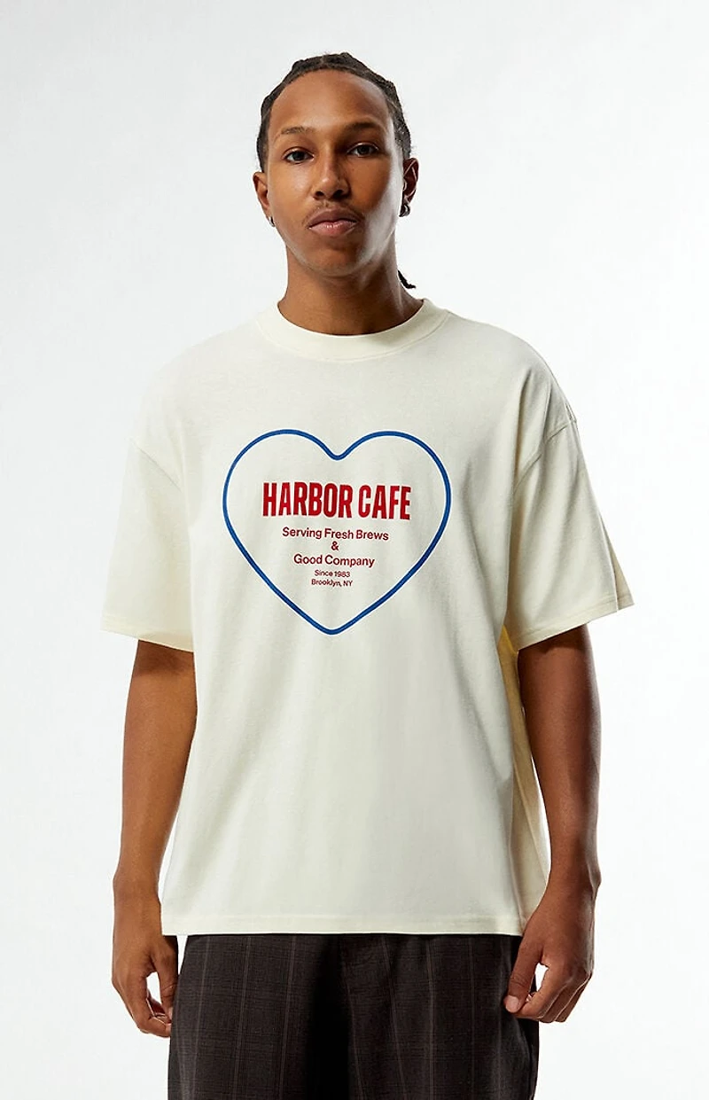 Pacsun Cream Harbor Cafe T-Shirt