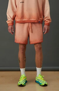 A.R.C. Active Burnt Orange Vintage Wash Heavyweight Fleece Sweat Shorts