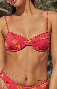 Pacsun Tropical Bonnie Underwire Bralette Bikini Top