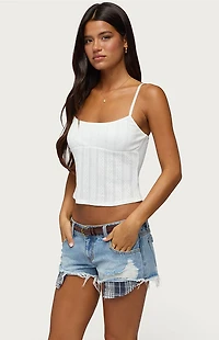 Edikted Aivy Pointelle Tank Top