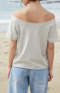 John Galt Gray 28 Robyn Off-The-Shoulder Top