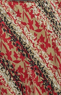 PS VINTAGE 2000s Red Y2K Midi Skirt