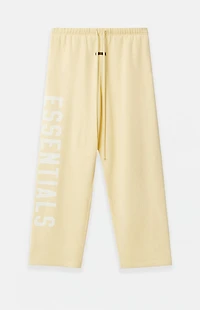 Fear of God ESSENTIALS Garden Yellow Lounge Fleece Baggy Sweatpants
