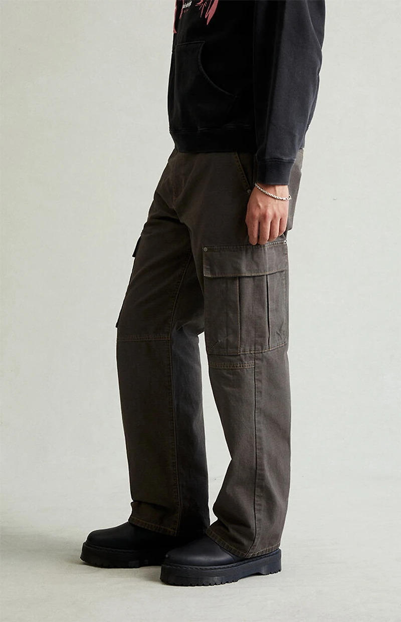 Pacsun Dylan Baggy Cargo Pants Ripstop Faded Black