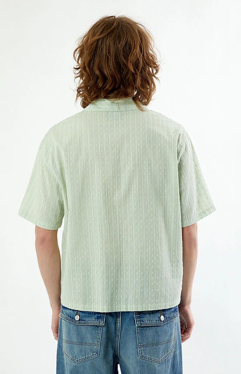 Pacsun White Pointelle Oversized Camp Shirt