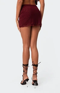 Edikted Ariyah Mesh Mini Skirt