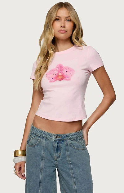 Edikted Orchid Gemstone T-Shirt