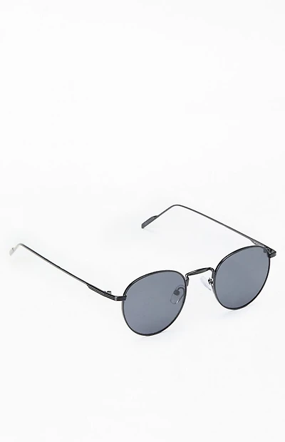 Pacsun Black Metal Round Frame Sunglasses