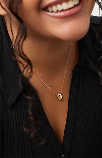 Ana Luisa Pebble Mini Gold Pendant Necklace